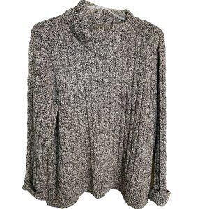 Liz Claiborne Black and White Tweed Knit Goth Y2K Dark Academic Sweater Size 3X